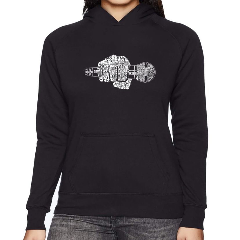 90s Rappers - Womens Word Art Hooded Sweatshirt