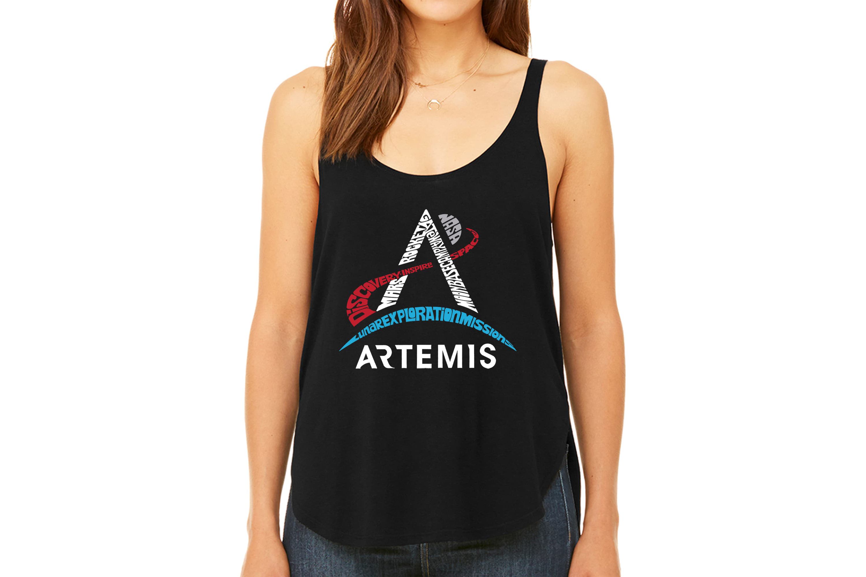 NASA Artemis Logo - Womens Premium Word Art Flowy Tank Top