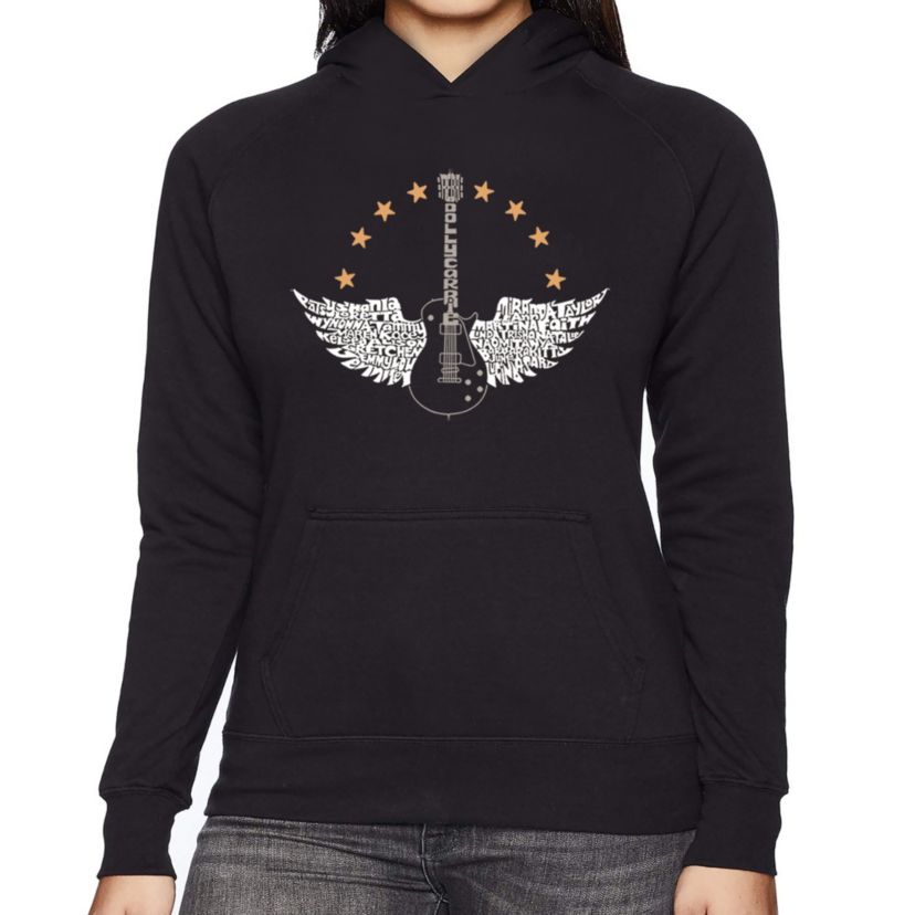 Country Female Singers - Womens Word Art Hooded Sweatshirt