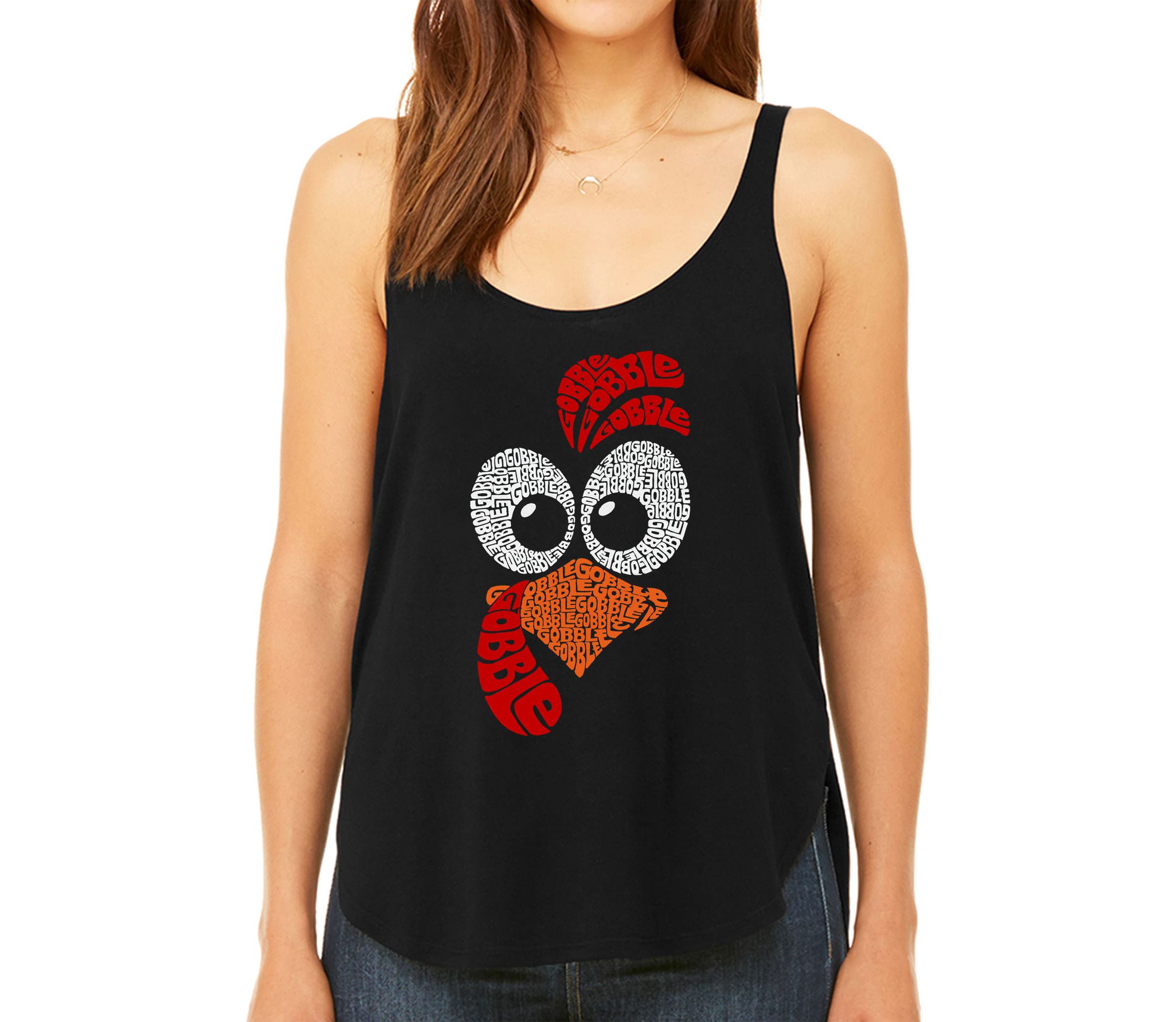Turkey Face - Womens Premium Word Art Flowy Tank Top