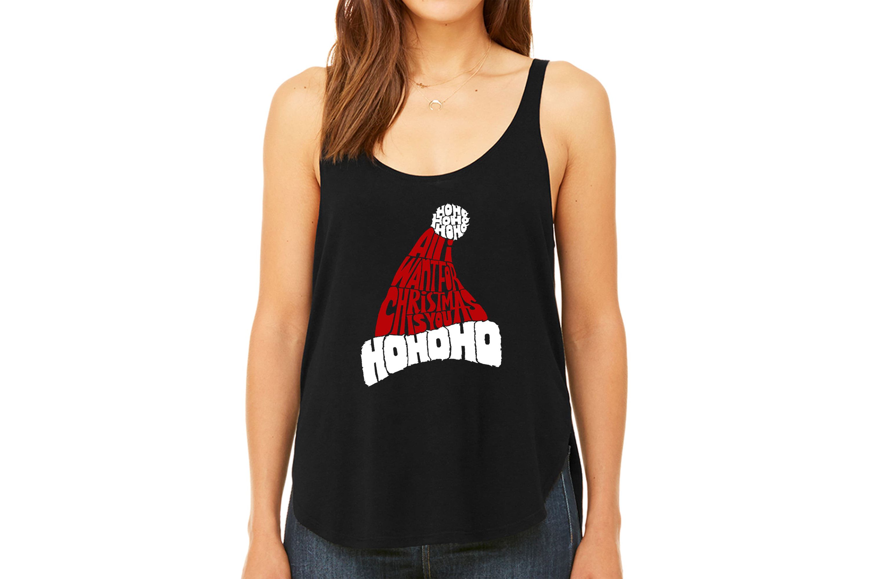 All I Want for Christmas is You - Womens Premium Word Art Flowy Tank Top