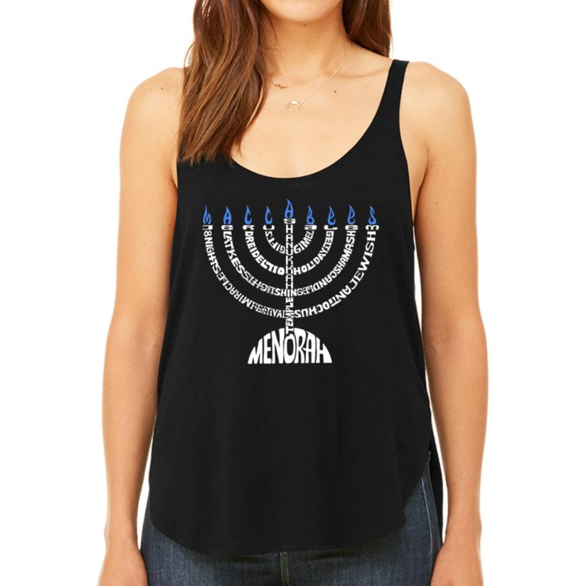 Menorah - Womens Premium Word Art Flowy Tank Top