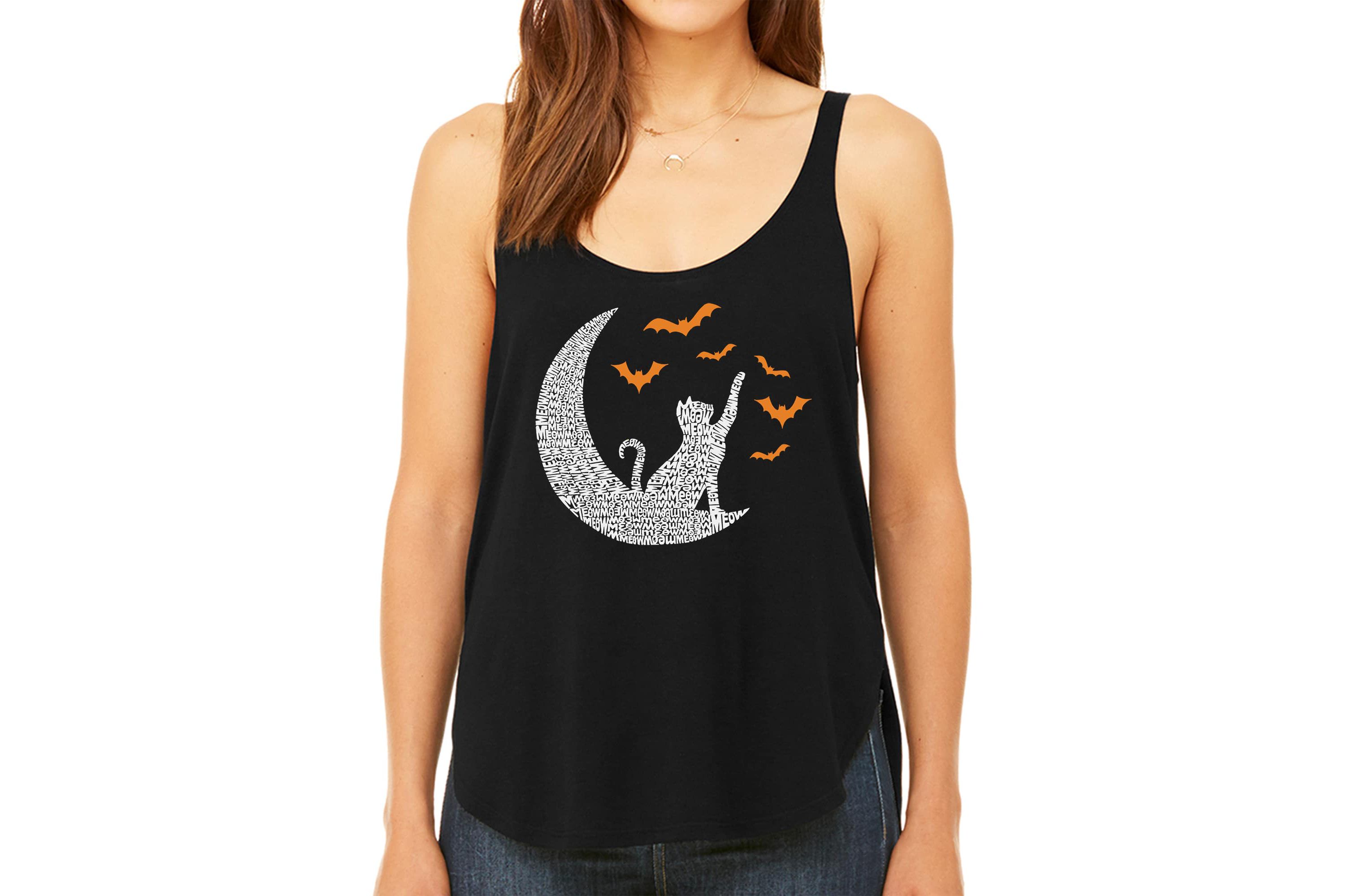 Lunar Bats - Womens Premium Word Art Flowy Tank Top
