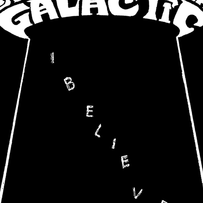 Womens Plus Size Word Art V-Neck - Flying Saucer UFO
