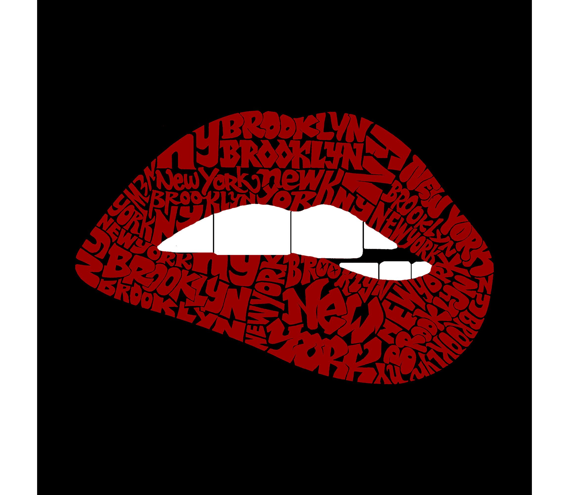 Brooklyn Lips - Womens Plus Size Word Art Tank Top