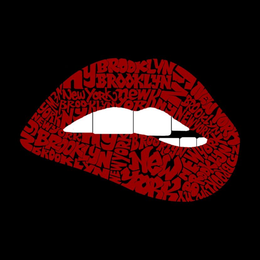 Brooklyn Lips - Womens Plus Size Word Art Tank Top