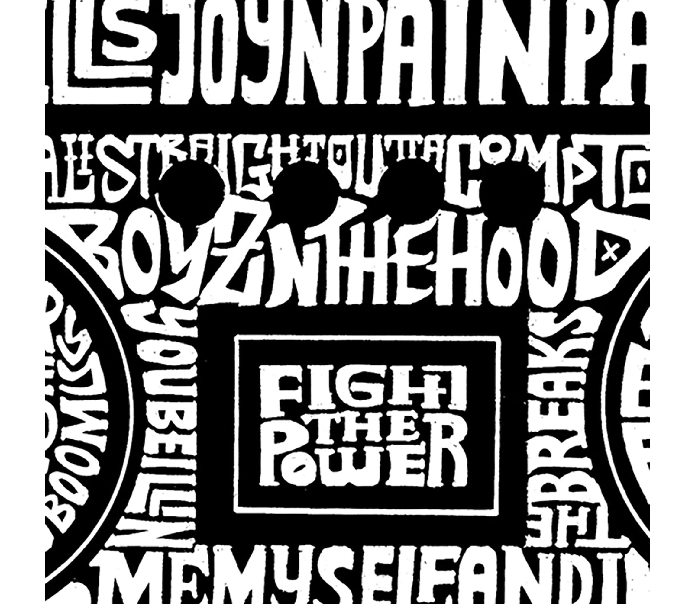 Womens Plus Size Word Art T-shirt - Greatest Rap Hits of The 1980s