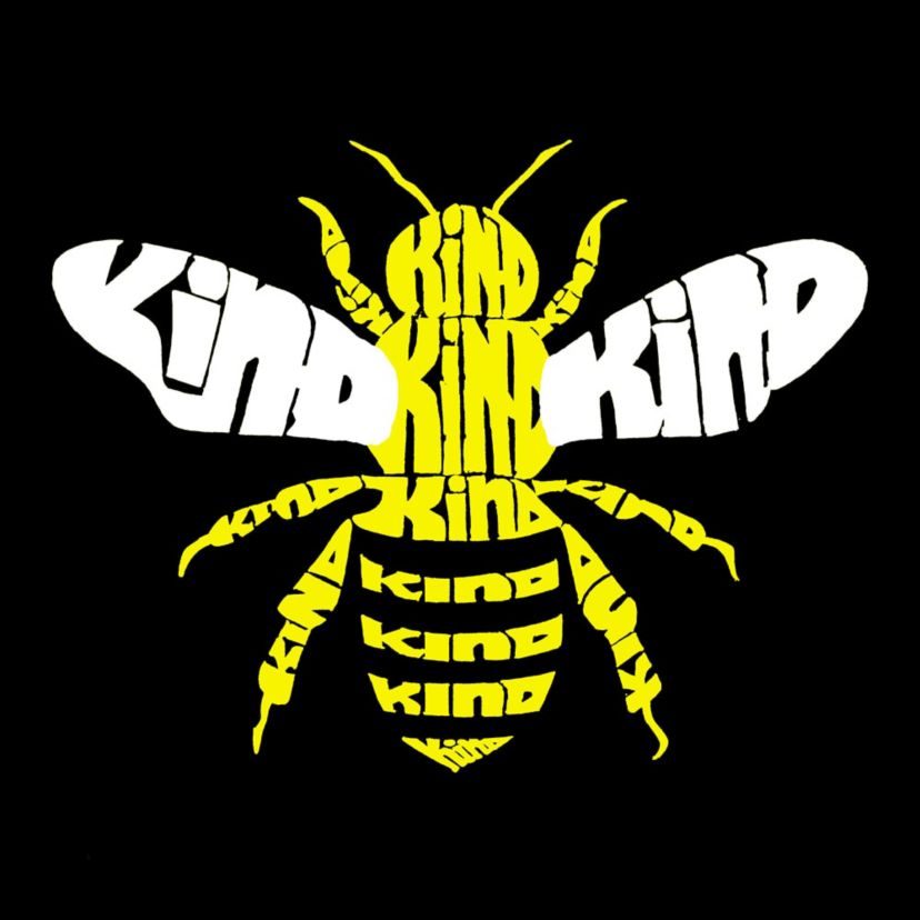 Womens Plus Size Word Art Tank Top - Bee Kind