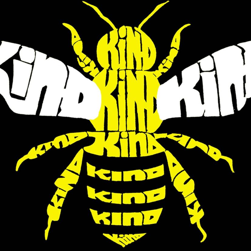 Womens Plus Size Word Art Tank Top - Bee Kind