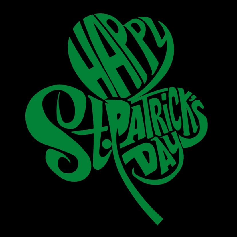 Womens Plus Size Word Art Tank Top - St. Patricks Day Shamrock