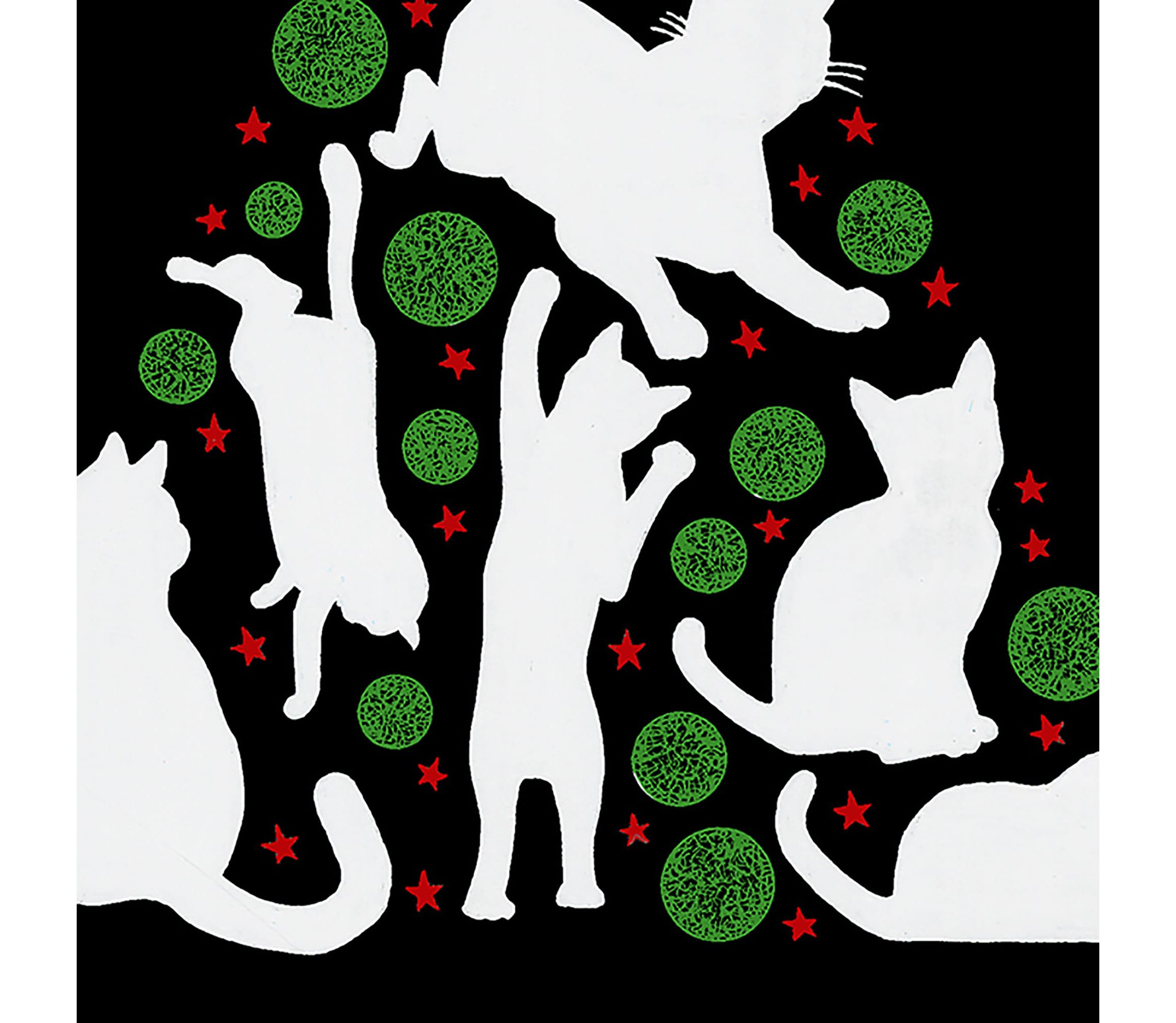 Meowy Christmas Tree - Womens Plus Size Word Art V-Neck