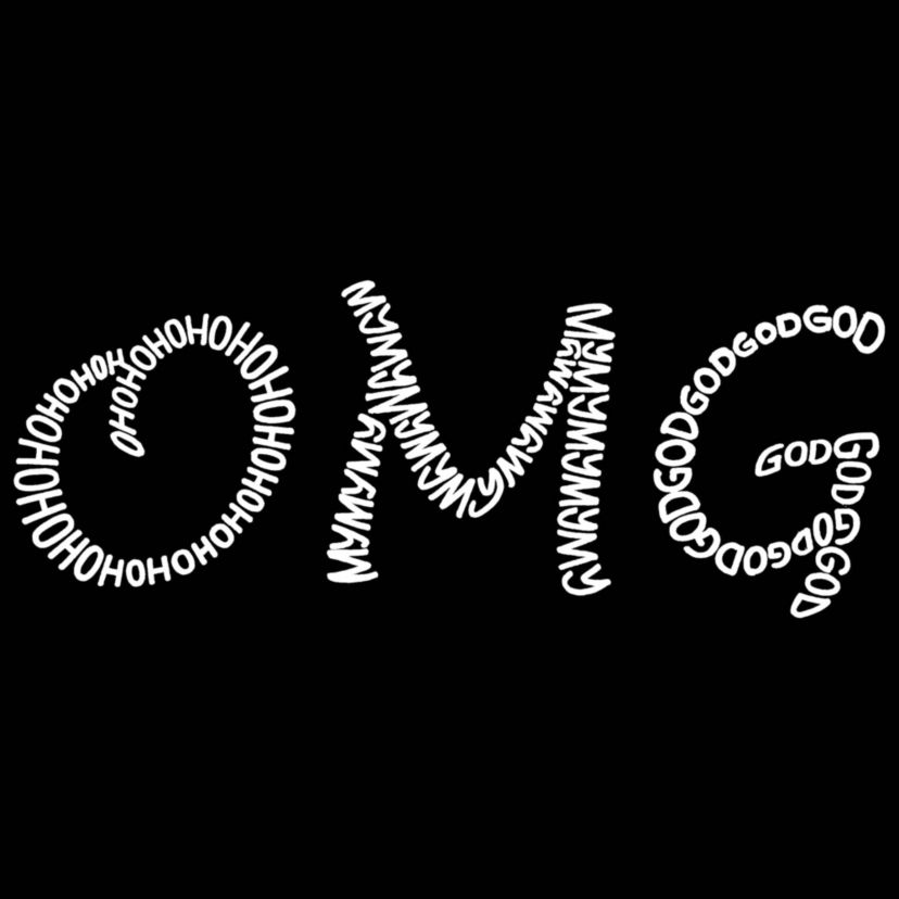 Womens Plus Size Word Art Tank Top - OMG