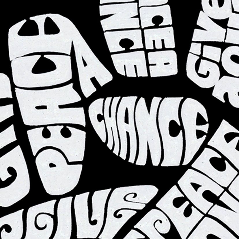 Womens Plus Size Word Art Tank Top - PEACE FINGERS
