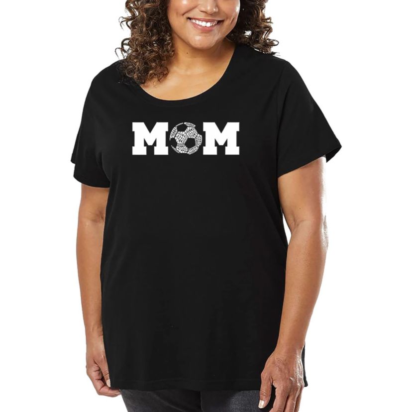 Soccer Mom - Womens Plus Size Word Art T-Shirt