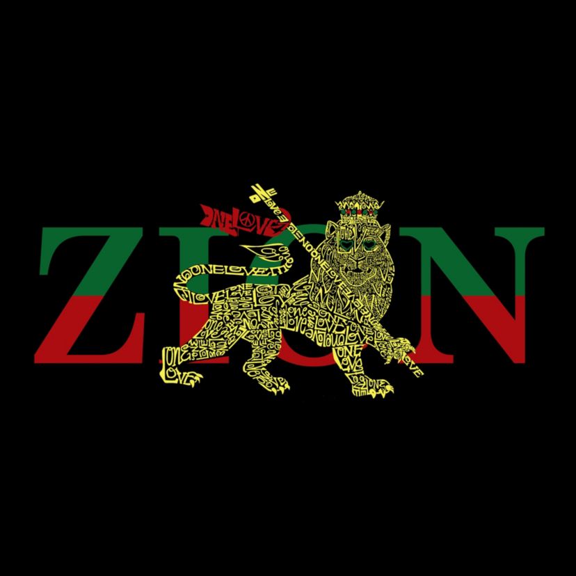 Womens Plus Size Word Art T-shirt - Zion - One Love