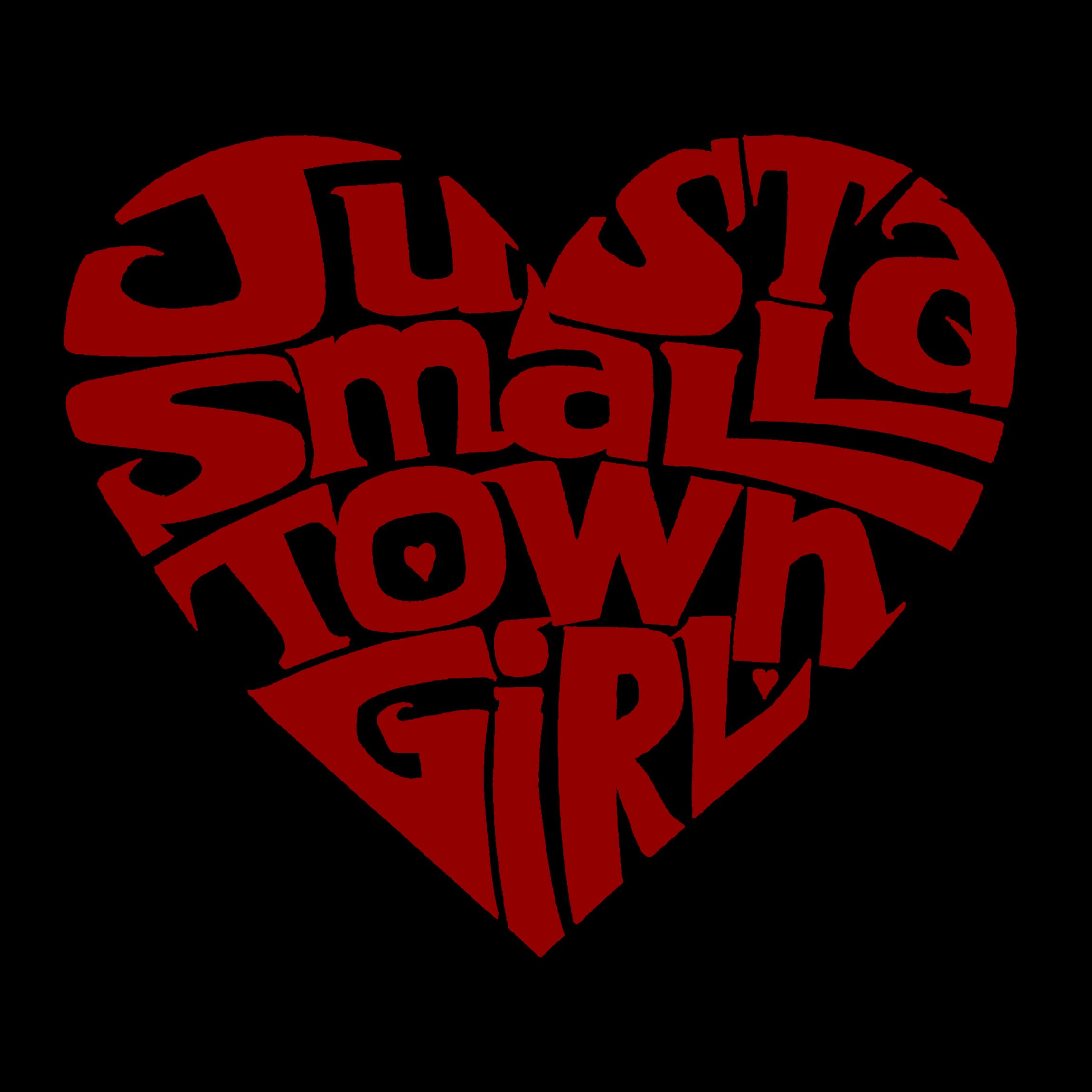 Womens Plus Size Word Art Tank Top - Just a Small Town Girl