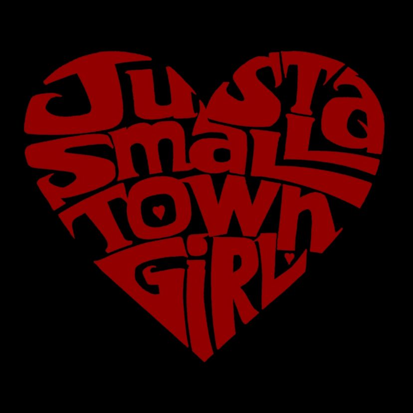 Womens Plus Size Word Art Tank Top - Just a Small Town Girl