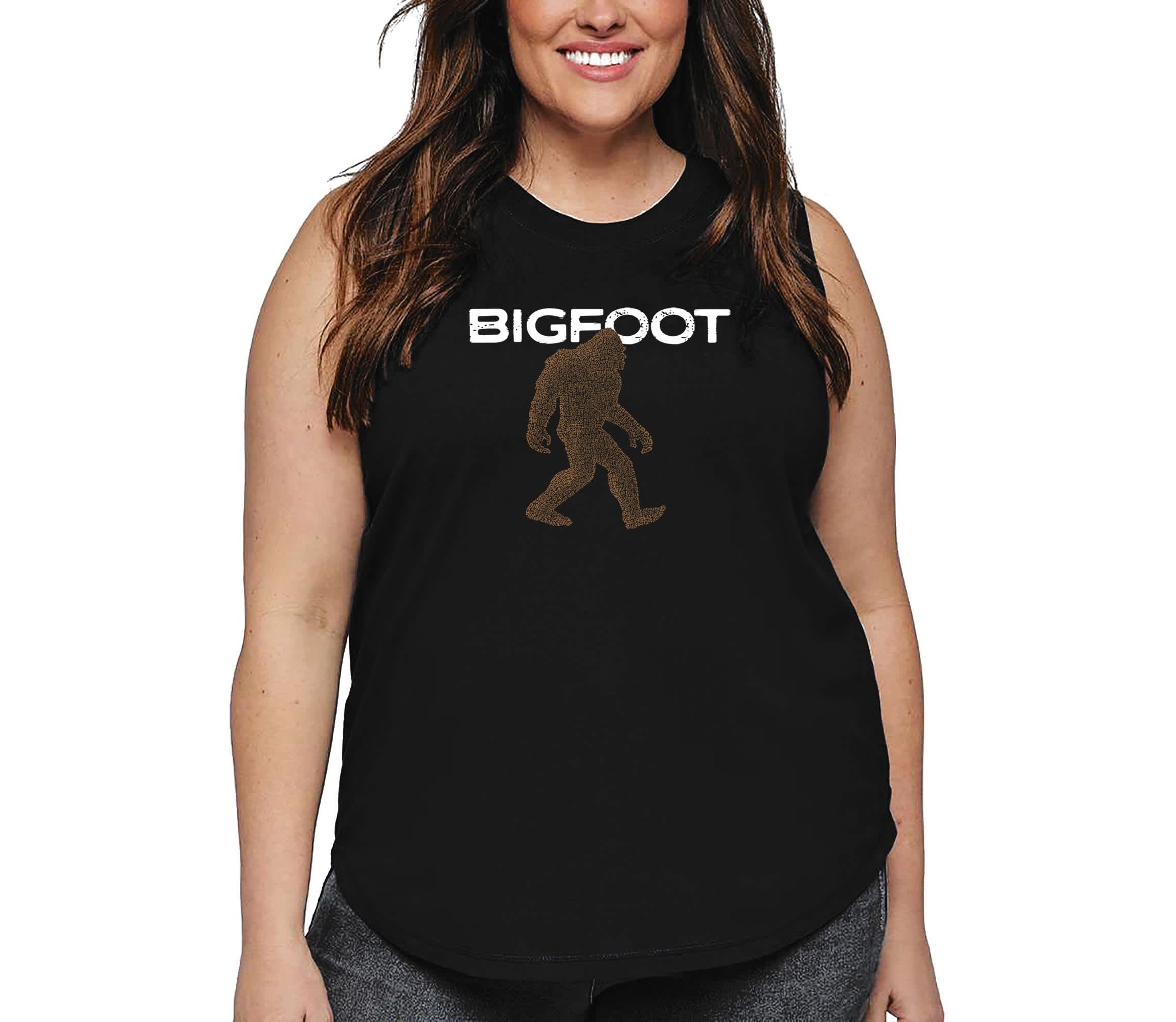 Bigfoot - Womens Plus Size Word Art Tank Top