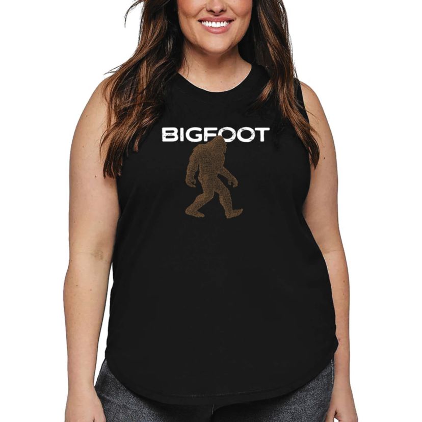 Bigfoot - Womens Plus Size Word Art Tank Top
