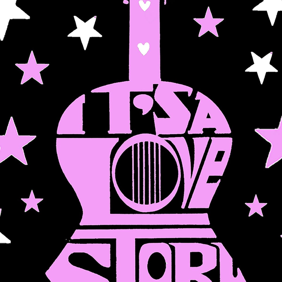 Its A Love Story - Womens Plus Size Word Art V-Neck