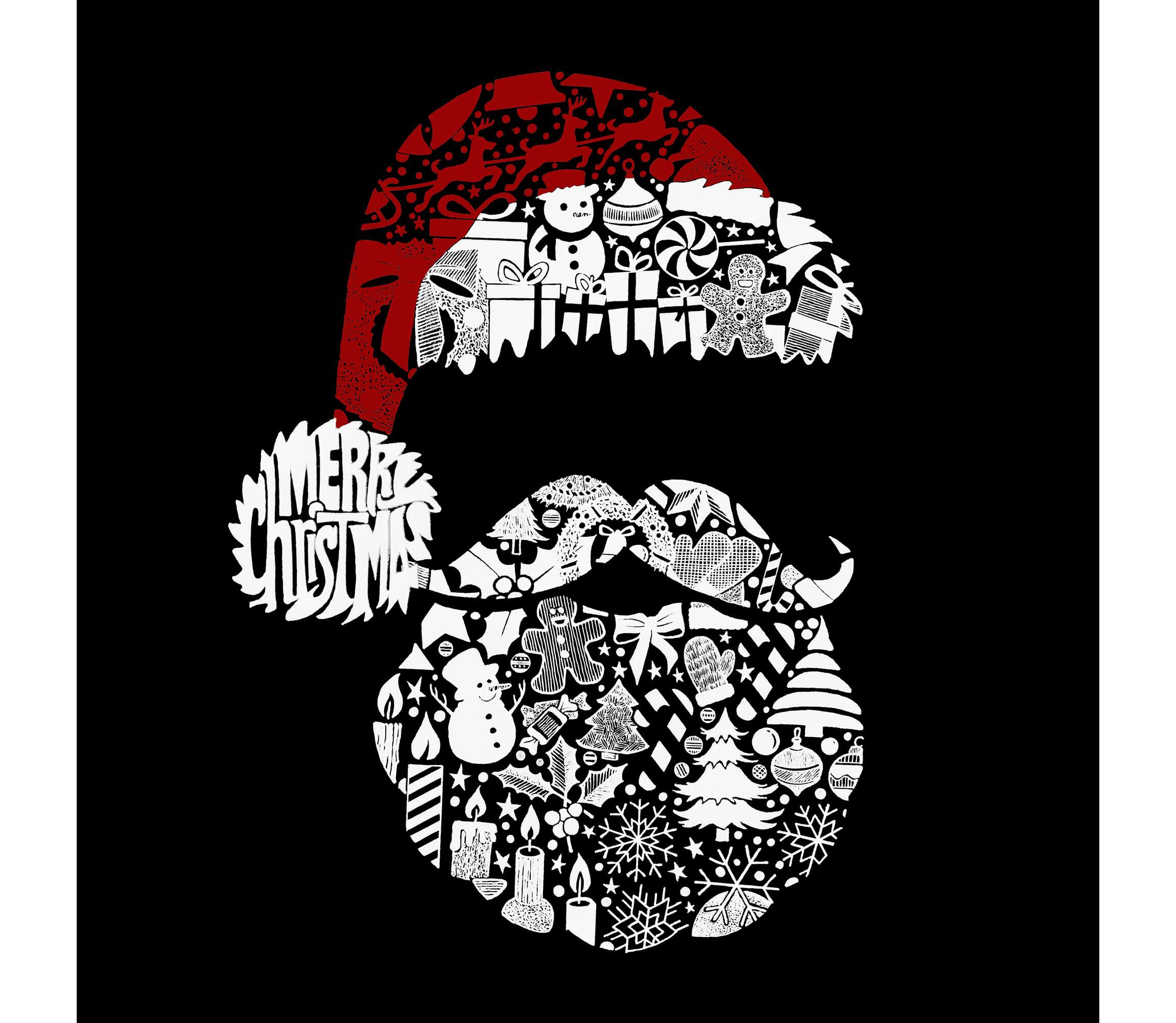 Santa Pics - Womens Plus Size Word Art V-Neck