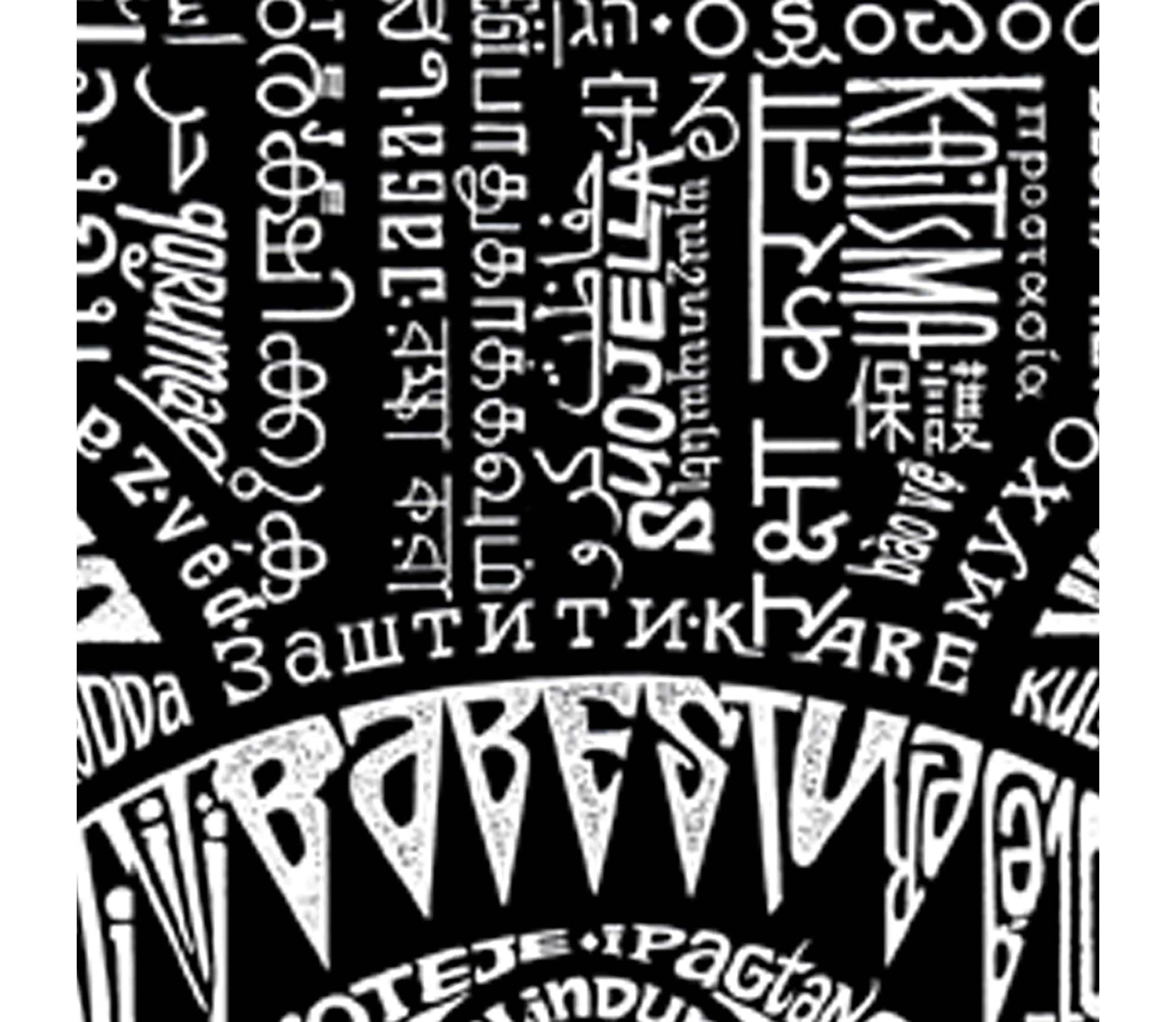 Womens Plus Size Word Art V-Neck - Hamsa