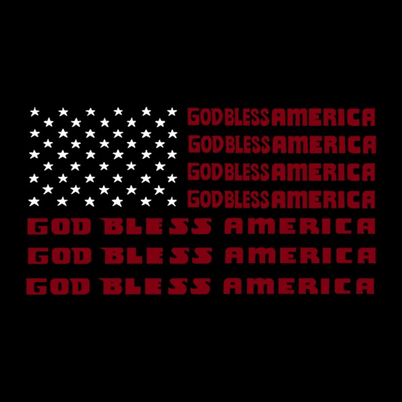 Womens Plus Size Word Art Tank Top - God Bless America