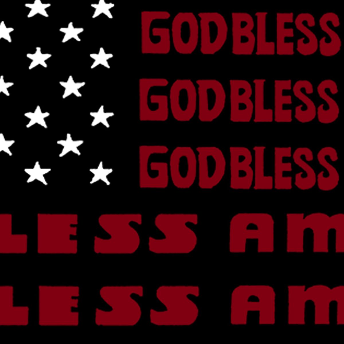 Womens Plus Size Word Art Tank Top - God Bless America