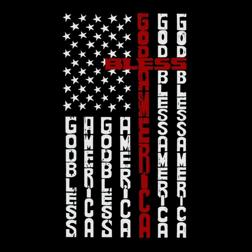 Cross Flag - Womens Plus Size Word Art Tank Top