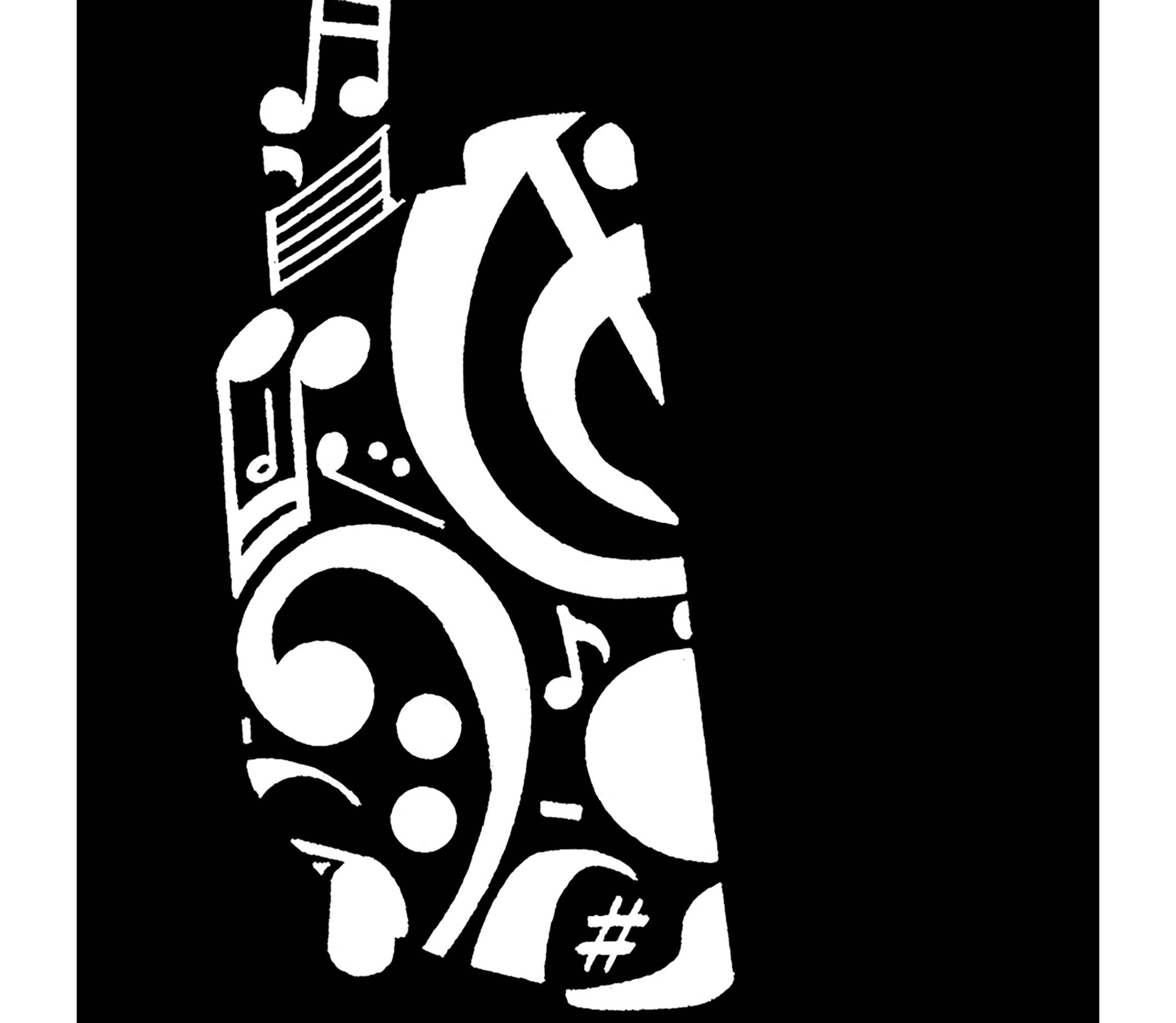 Womens Plus Size Word Art T-shirt - Music Note Headphones