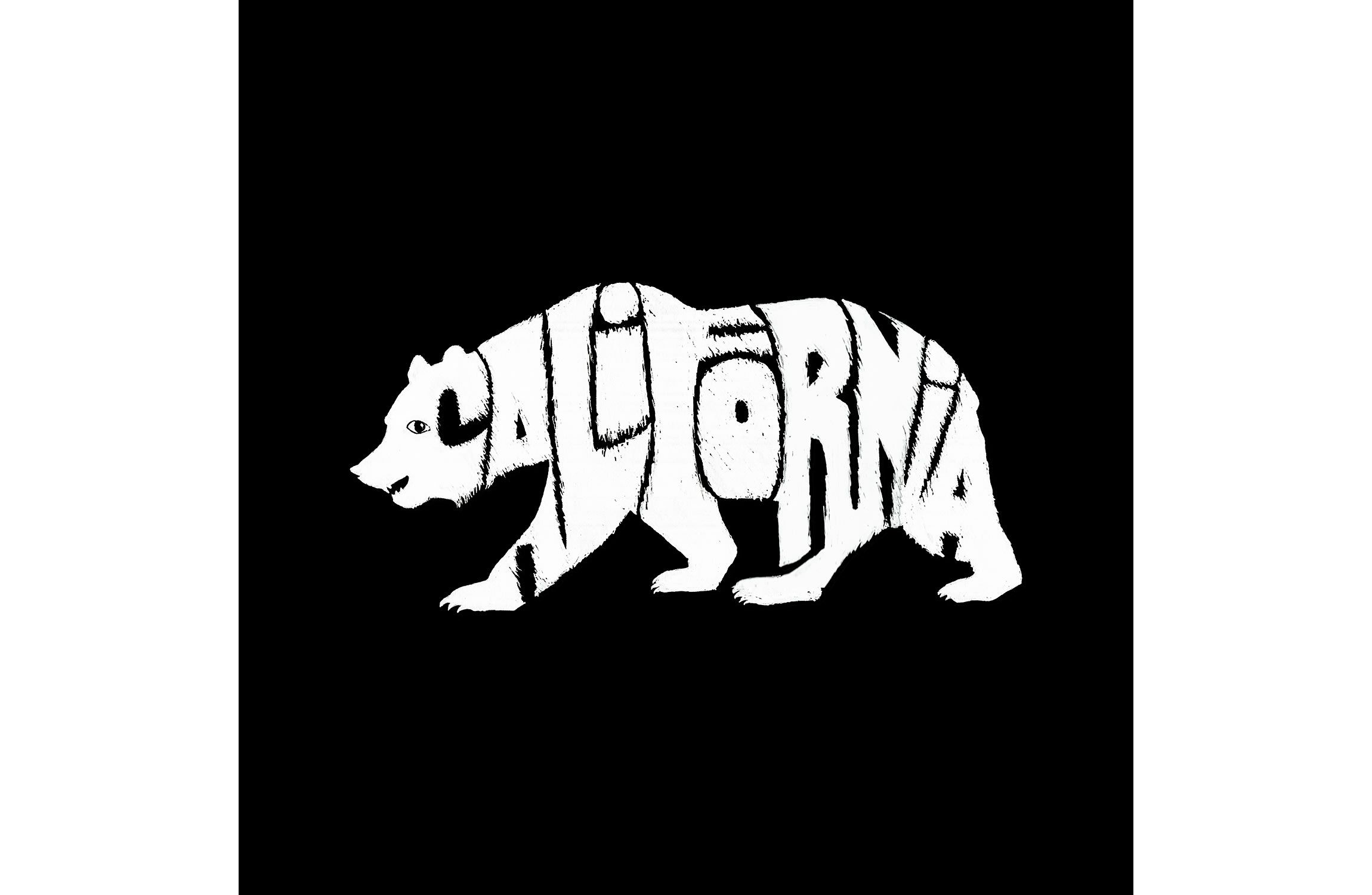 Womens Plus Size Word Art T-shirt - California Bear