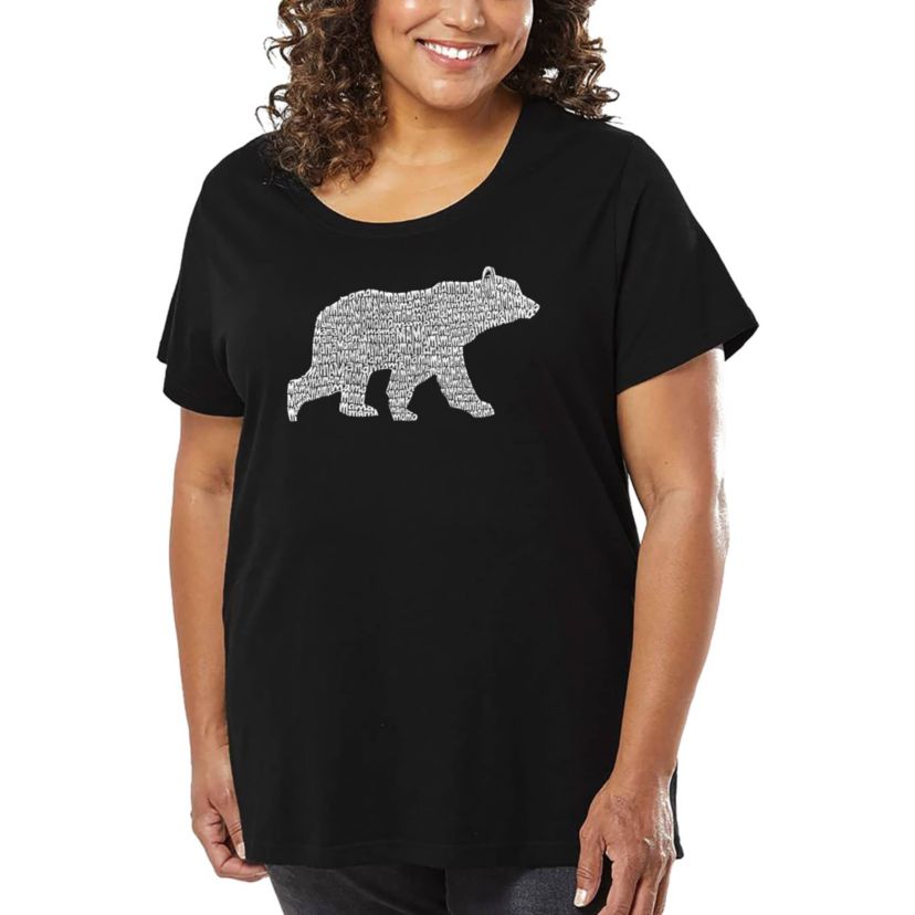 Womens Plus Size Word Art T-shirt - Mama Bear