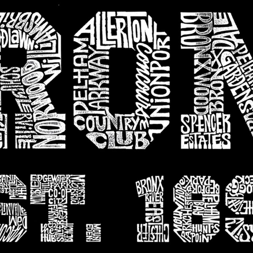 Womens Plus Size Word Art T-shirt - POPULAR NEIGHBORHOODS IN BRONX, NY