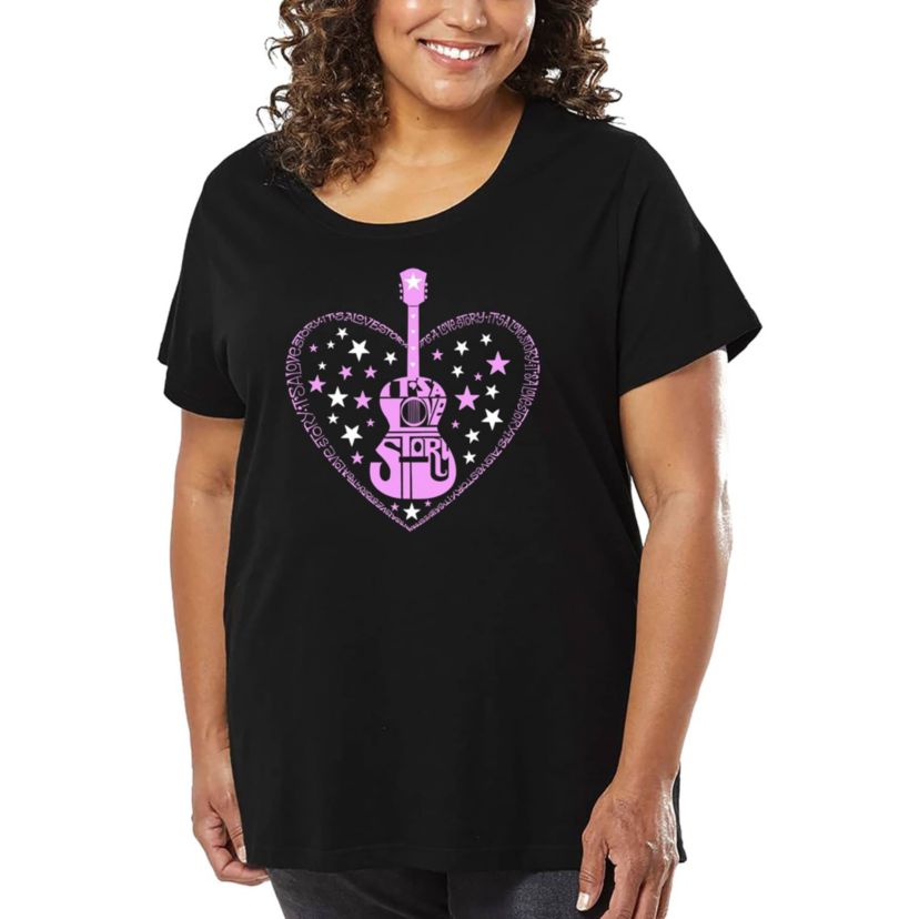 Its A Love Story - Womens Plus Size Word Art T-Shirt