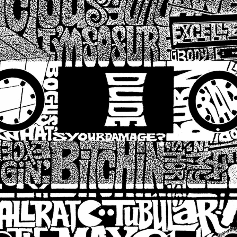 Womens Plus Size Word Art V-Neck - The 80s