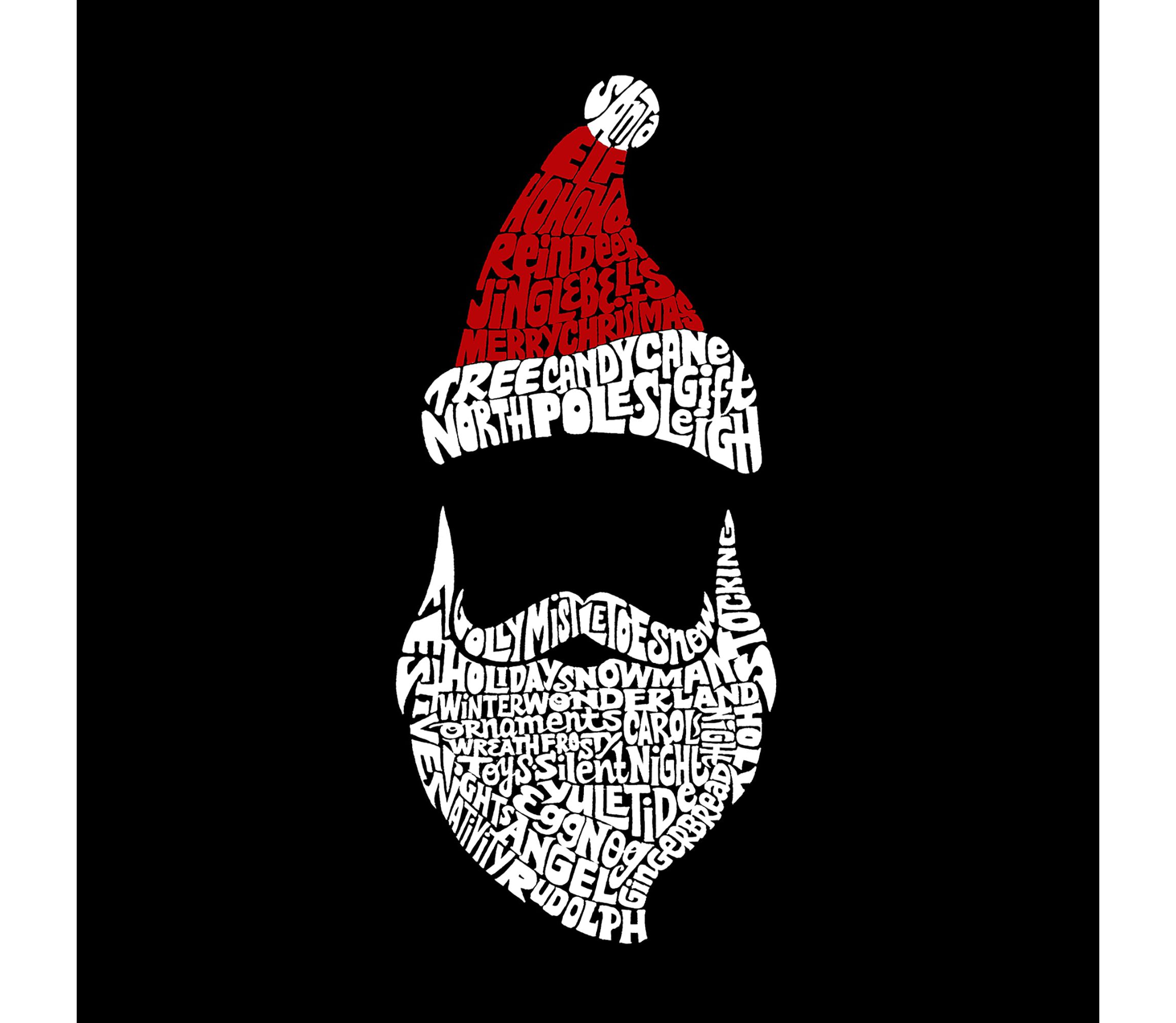 Womens Plus Size Word Art T-shirt - Santa Claus