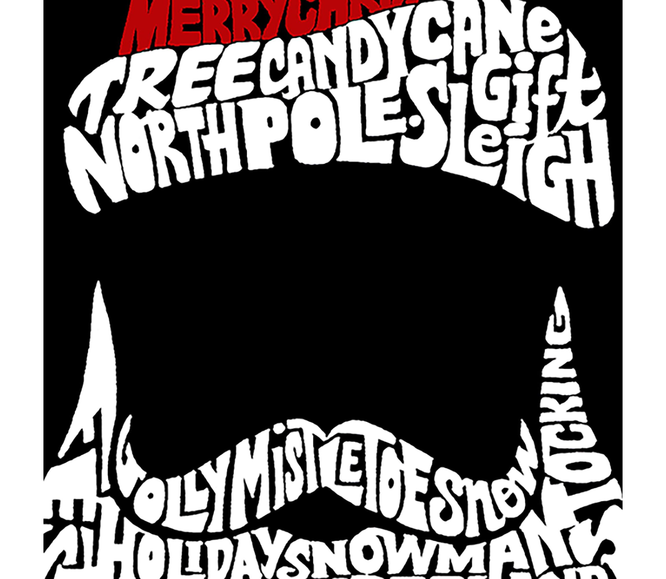 Womens Plus Size Word Art T-shirt - Santa Claus