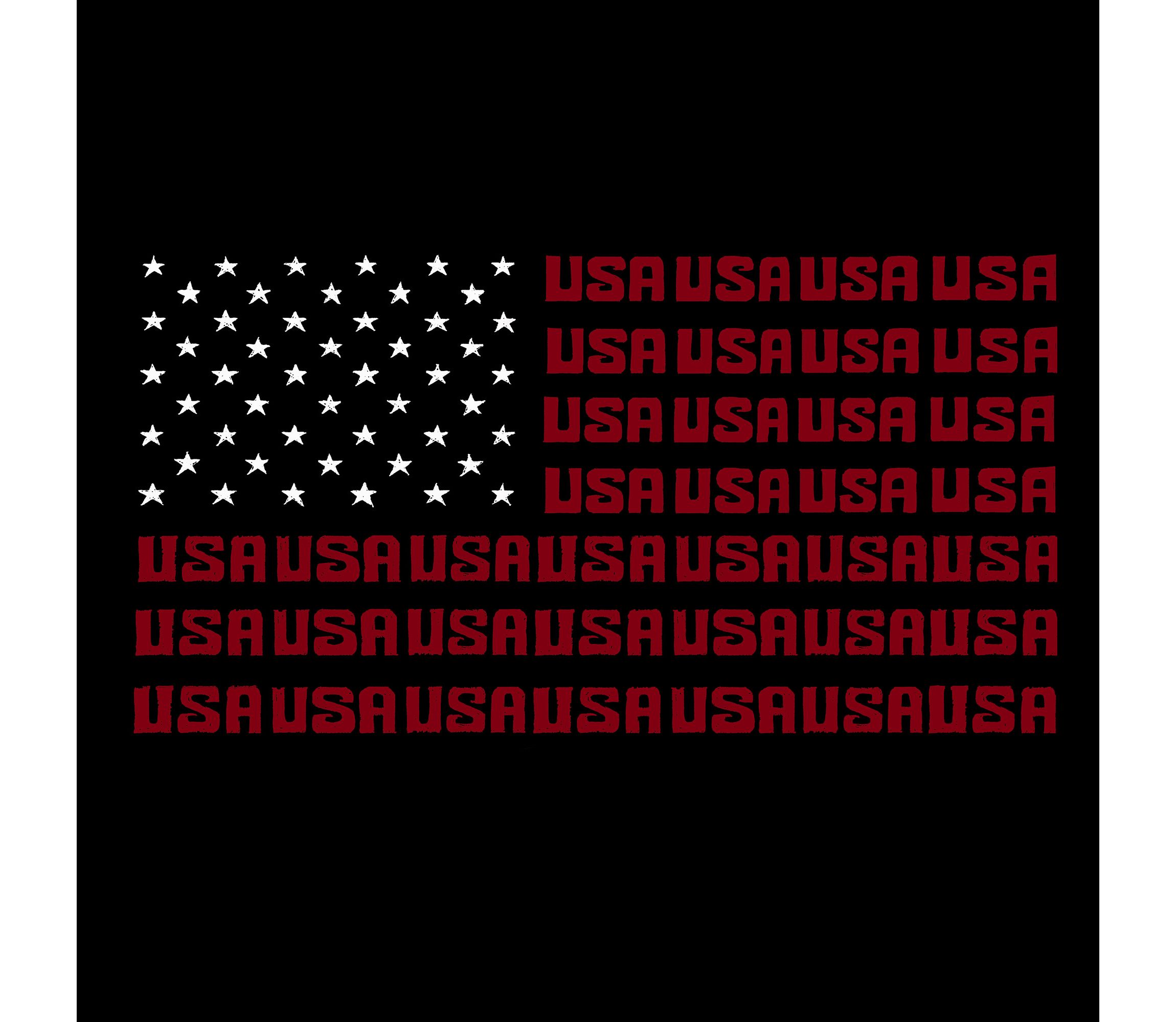 Womens Plus Size Word Art Tank Top - USA Flag