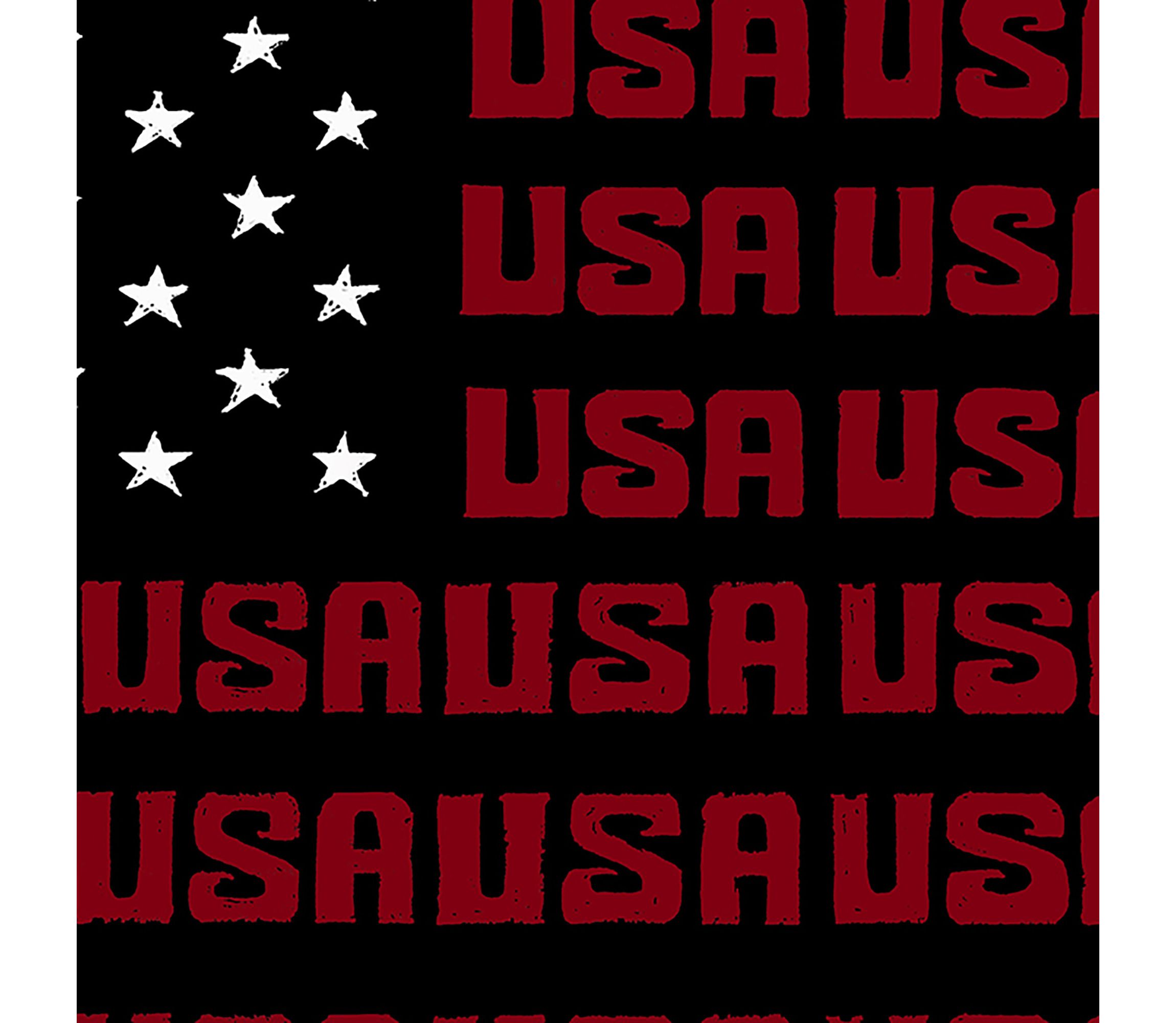 Womens Plus Size Word Art Tank Top - USA Flag