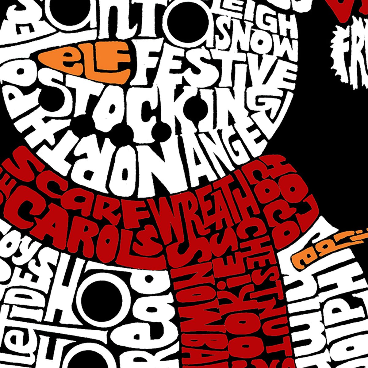 Christmas Snowman - Womens Plus Size Word Art T-Shirt