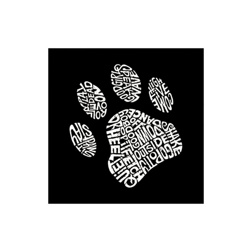 Womens Plus Size Word Art Tank Top - Dog Paw