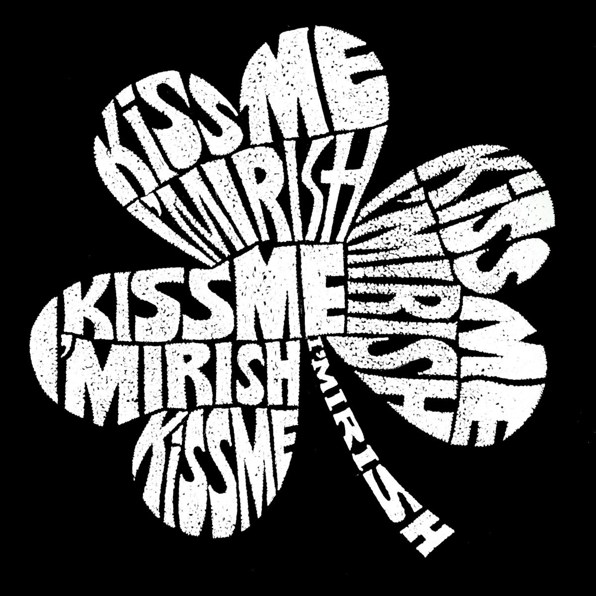 Womens Plus Size Word Art T-shirt - KISS ME IM IRISH