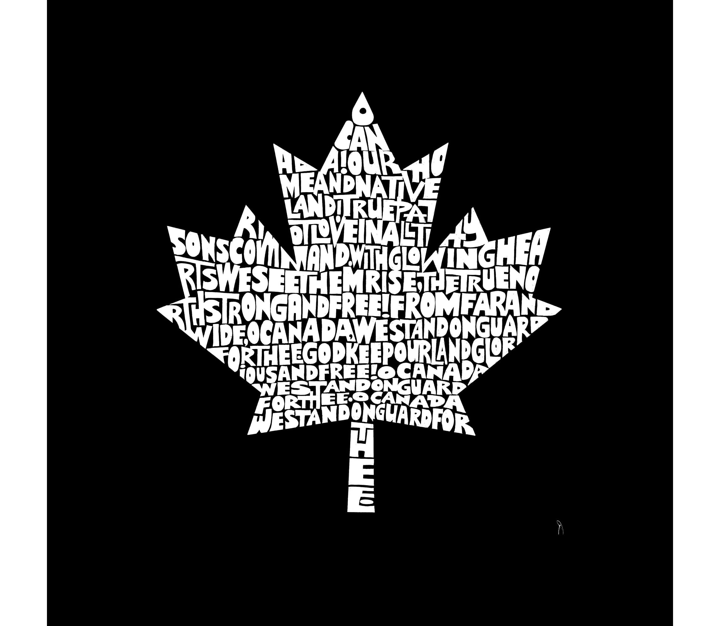 Womens Plus Size Word Art Tank Top - CANADIAN NATIONAL ANTHEM
