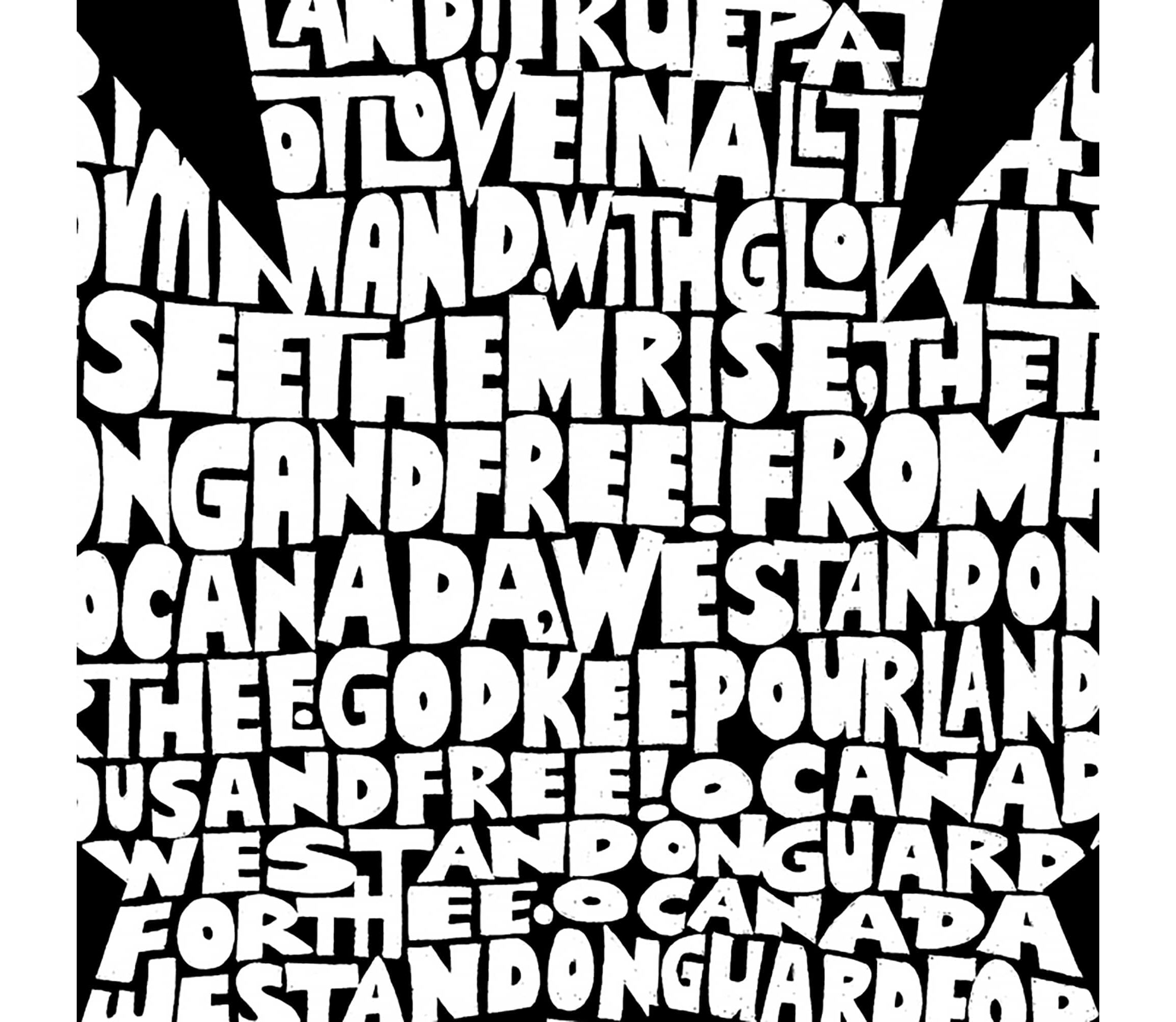 Womens Plus Size Word Art Tank Top - CANADIAN NATIONAL ANTHEM