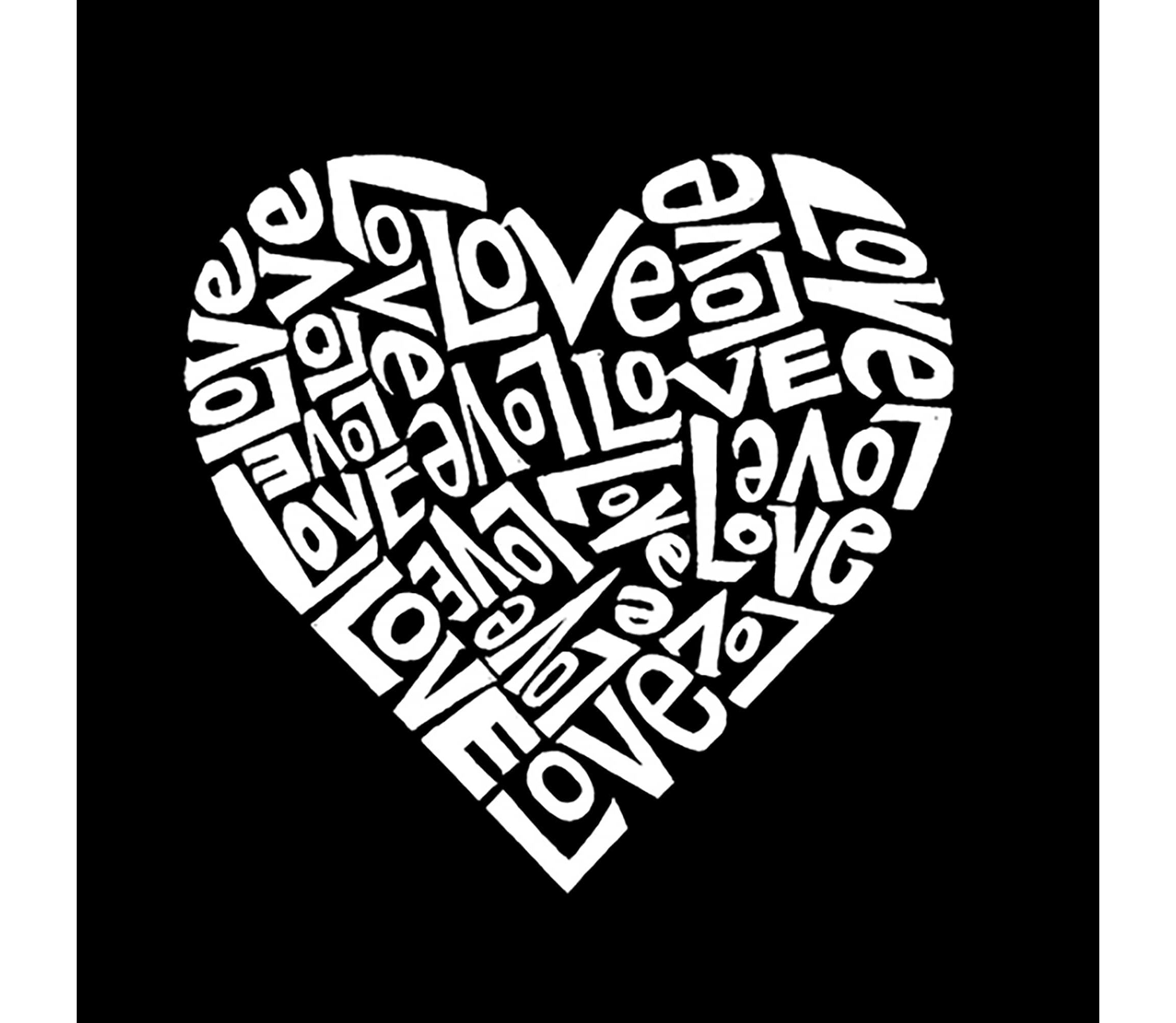 Womens Plus Size Word Art T-shirt - Peace Love Dogs
