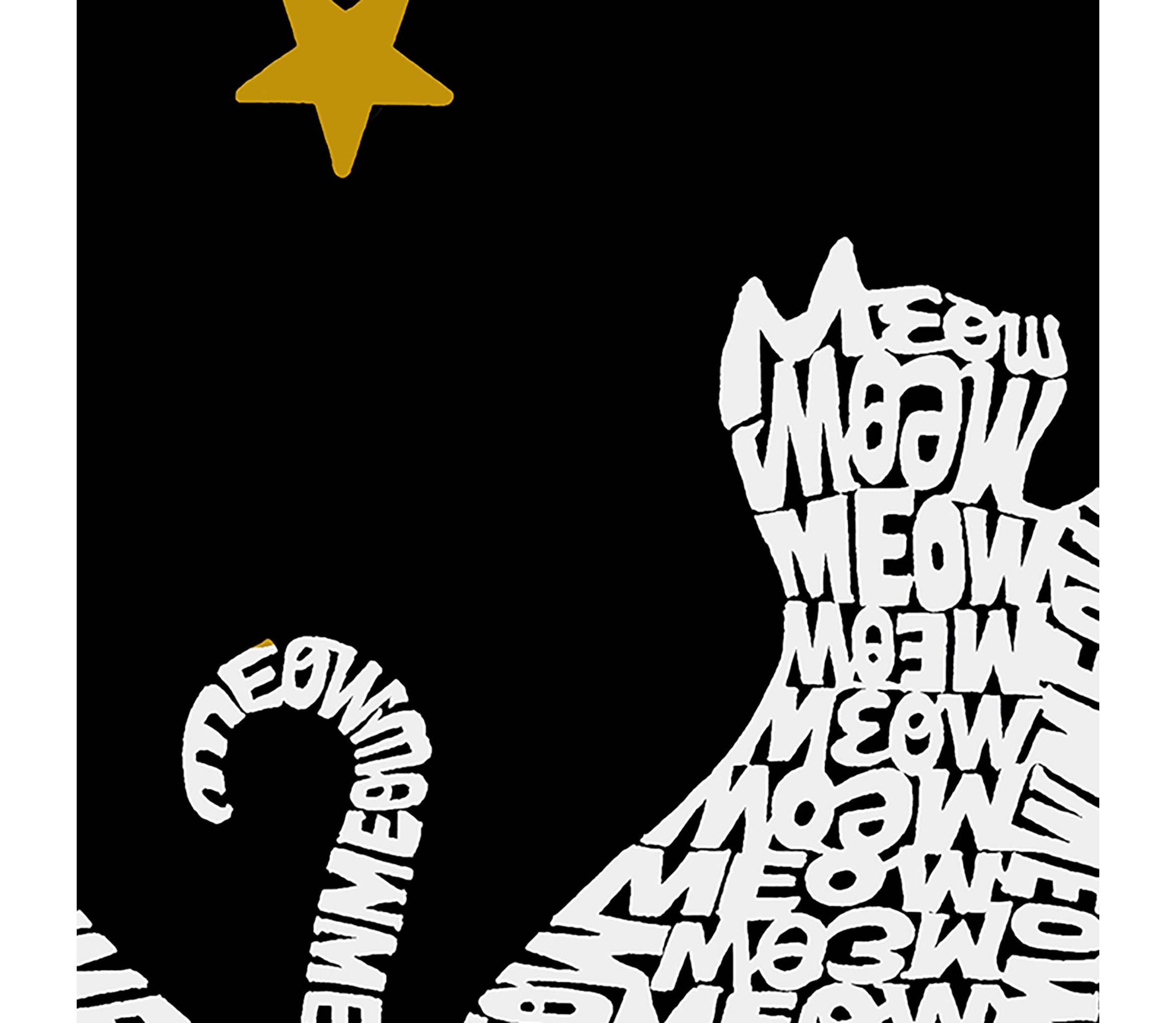 Cat Moon - Womens Plus Size Word Art V-Neck