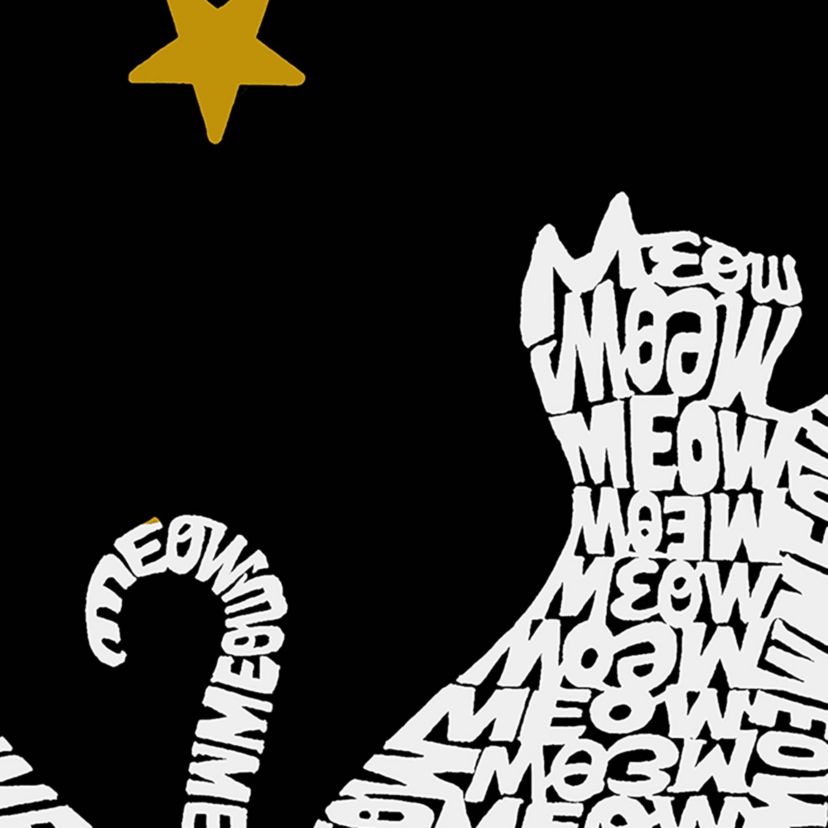 Cat Moon - Womens Plus Size Word Art V-Neck