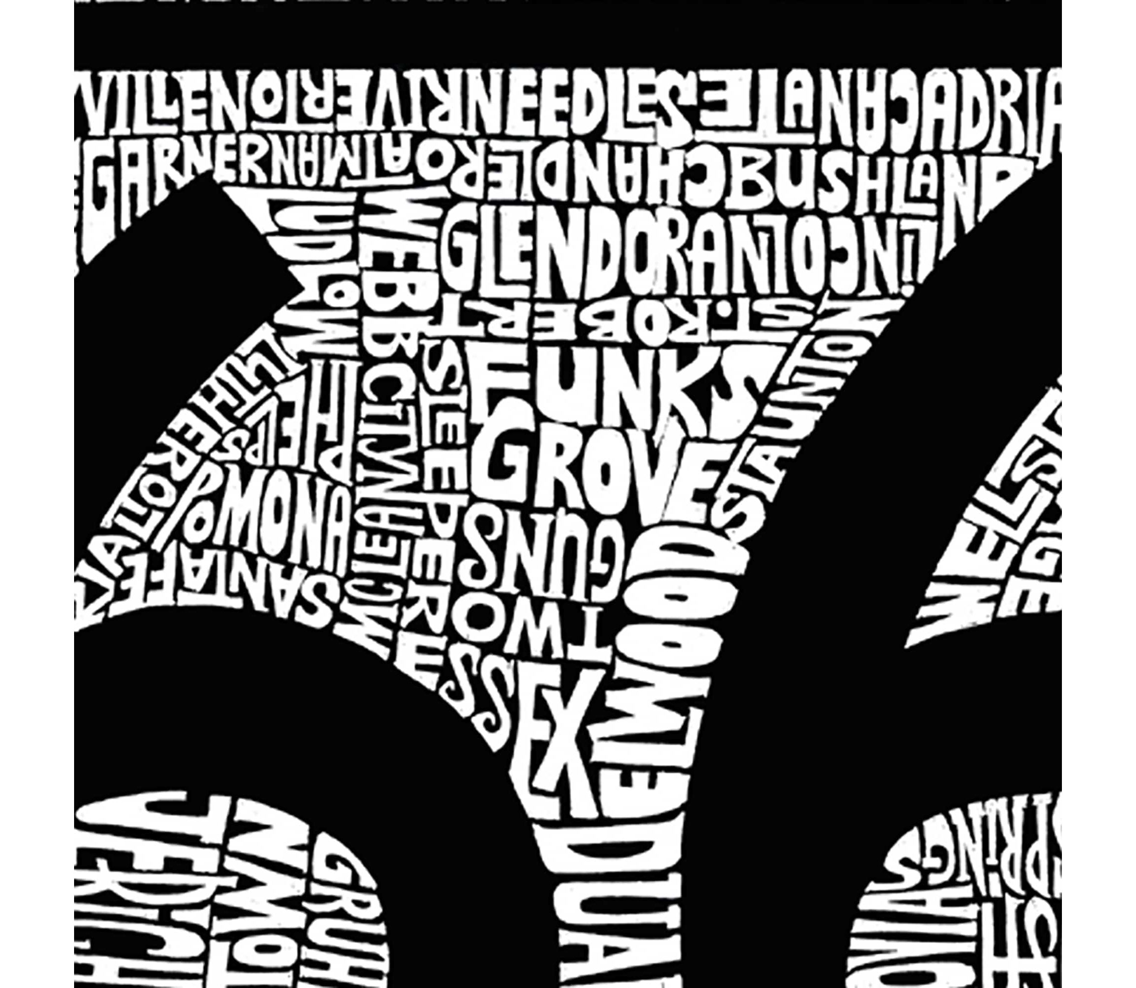 Womens Plus Size Word Art T-shirt - CITIES ALONG THE LEGENDARY ROUTE 66