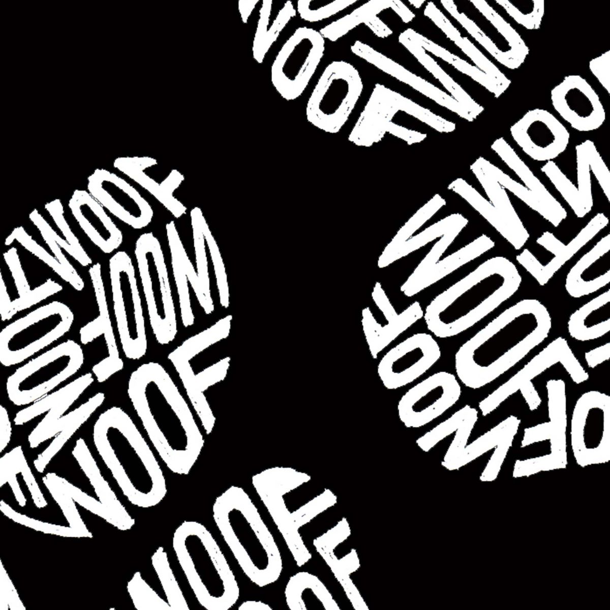 Womens Plus Size Word Art V-Neck - Woof Paw Prints