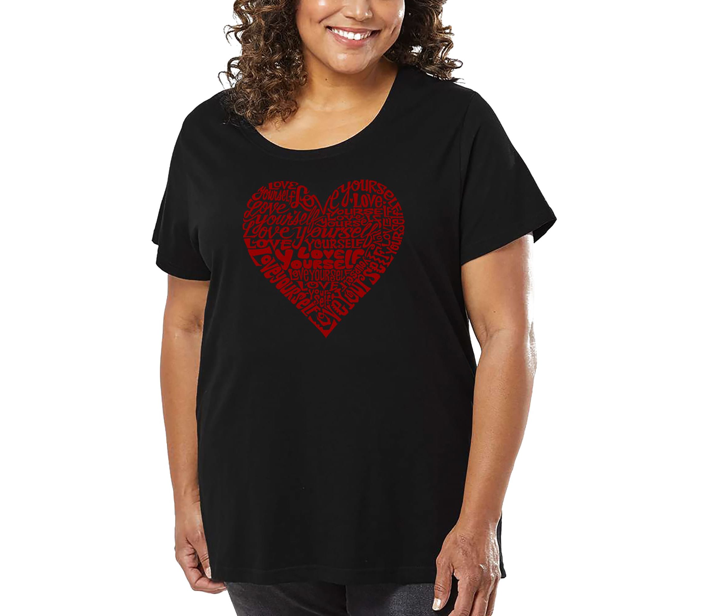 Love Yourself - Womens Plus Size Word Art T-Shirt